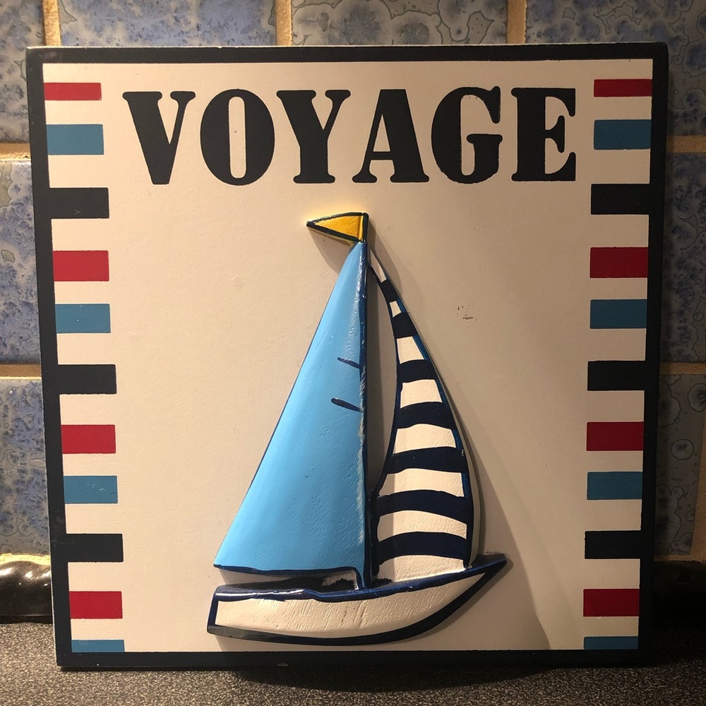 Sailboat Voyage Sailor Wall Plaque